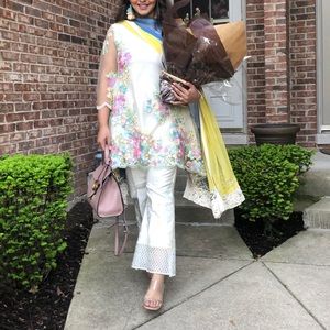 Pakistani designer net shalwar Kameez 2 piece